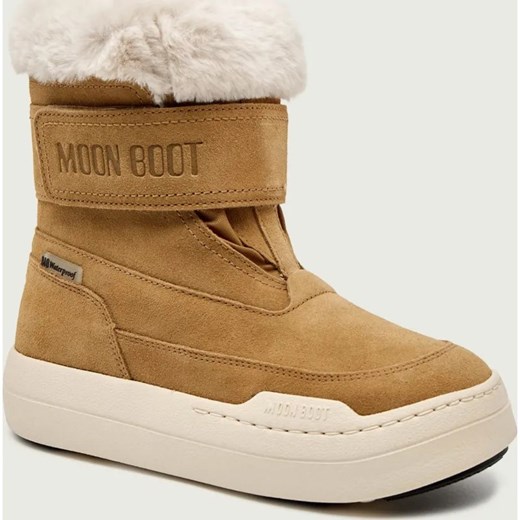 Moon Boot Śniegowce JR PARK STRAP |zamsz | shearling ze sklepu Gomez Fashion Store w kategorii Buty zimowe dziecięce - zdjęcie 187354519
