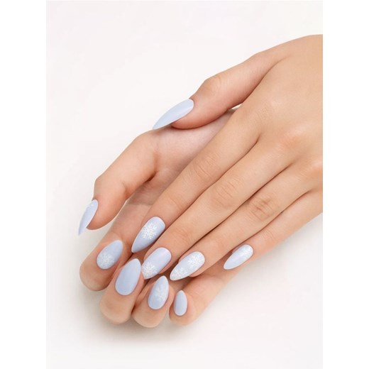 Sinsay - Sztuczne paznokcie migdałki ze śnieżynkami - błękitny ze sklepu Sinsay w kategorii Sztuczne paznokcie - zdjęcie 187355137