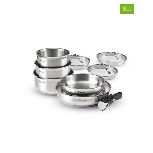 Sauter 9-częściowy zestaw w kolorze srebrnym ze sklepu Limango Polska w kategorii Garnki - zdjęcie 187355177