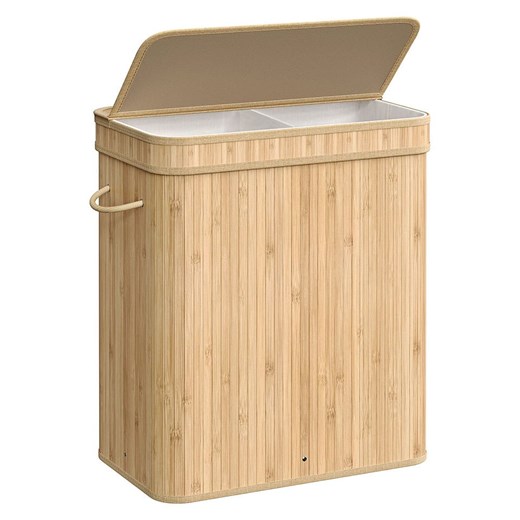 Songmics Kosz w kolorze jasnobrązowym na pranie - 54,5 x 61 x 34,5 cm ze sklepu Limango Polska w kategorii Akcesoria łazienkowe - zdjęcie 187355795