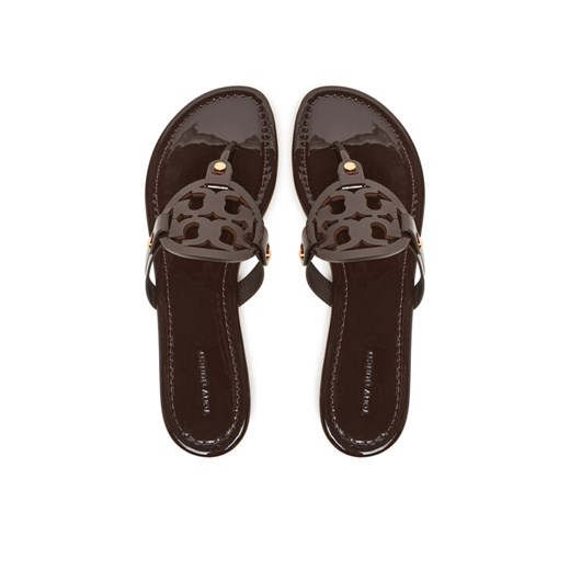 Japonki Tory Burch 11743 Brązowy ze sklepu eobuwie.pl w kategorii Klapki damskie - zdjęcie 187356217