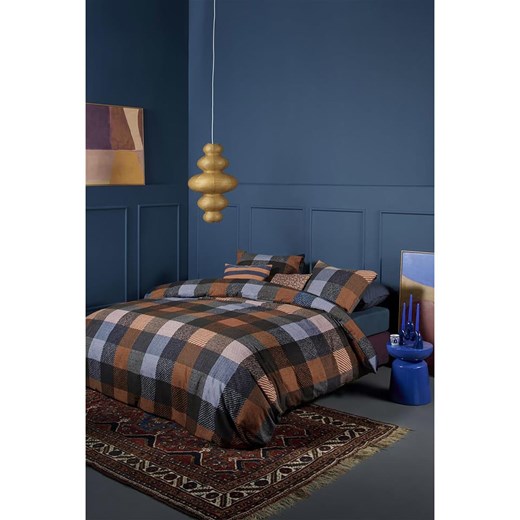 Beddinghouse Komplet pościeli flanelowej &quot;Beckett&quot; w kolorze niebiesko-pomarańczowym ze sklepu Limango Polska w kategorii Pościele - zdjęcie 187356877