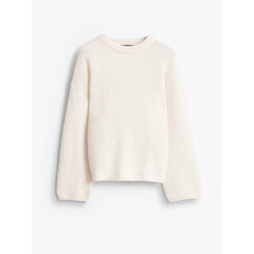 Mohito - Sweter z wełną i moherem - kremowy ze sklepu Mohito w kategorii Swetry damskie - zdjęcie 187357638