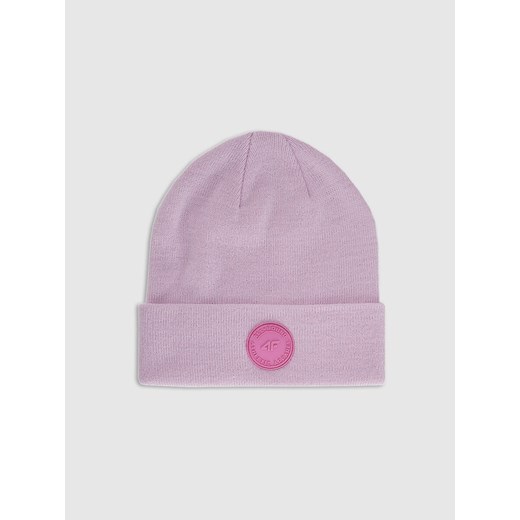 Dziewczęca czapka zimowa 4F 4FJRAW25ACAPF0749 - różowa ze sklepu Sportstylestory.com w kategorii Czapki dziecięce - zdjęcie 187358787