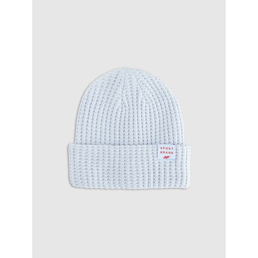 Dziewczęca czapka zimowa 4F 4FJRAW25ACAPF0810 - niebieska ze sklepu Sportstylestory.com w kategorii Czapki dziecięce - zdjęcie 187358807