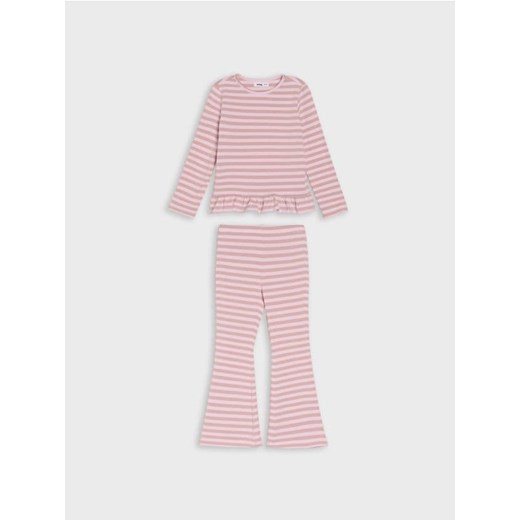 Sinsay - Bawełniany komplet dzianinowy w paski - wielobarwny ze sklepu Sinsay w kategorii Komplety dziewczęce - zdjęcie 187358967