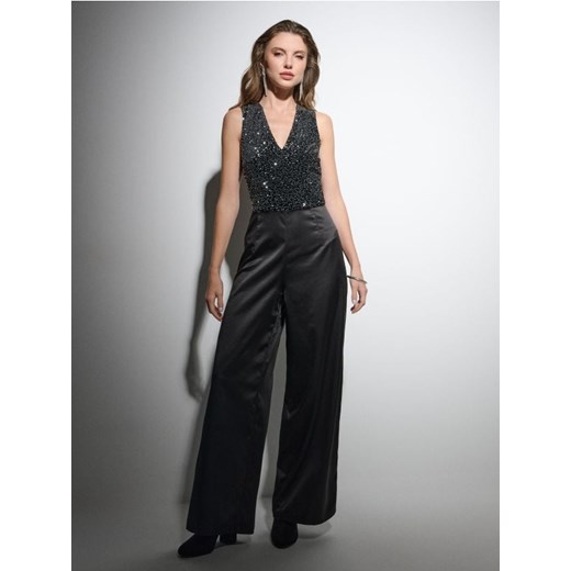 Sinsay - Kombinezon z cekinami - czarny ze sklepu Sinsay w kategorii Kombinezony damskie - zdjęcie 187358989