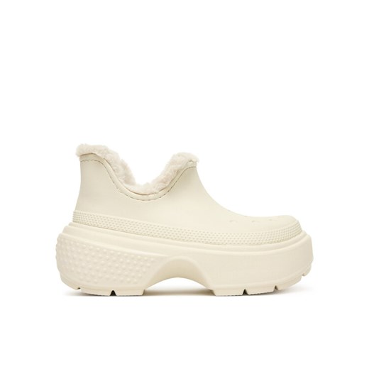 Śniegowce Crocs Stomp Lined Shorty Boot 210673 Écru ze sklepu eobuwie.pl w kategorii Śniegowce damskie - zdjęcie 187359087
