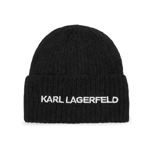 Czapka KARL LAGERFELD 246W3411 Czarny ze sklepu eobuwie.pl w kategorii Czapki zimowe damskie - zdjęcie 187359097