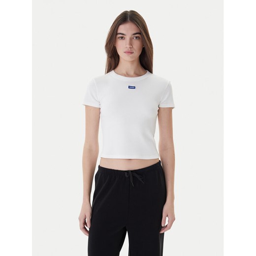 Hugo T-Shirt Baby 50510749 Biały Slim Fit ze sklepu MODIVO w kategorii Bluzki damskie - zdjęcie 187359368