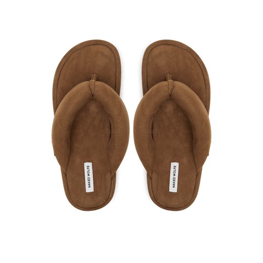 Naked Wolfe Japonki Hilary Brązowy ze sklepu MODIVO w kategorii Klapki damskie - zdjęcie 187359375