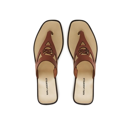 KARL LAGERFELD Japonki Skoot II KL80407 Brązowy ze sklepu MODIVO w kategorii Klapki damskie - zdjęcie 187359379
