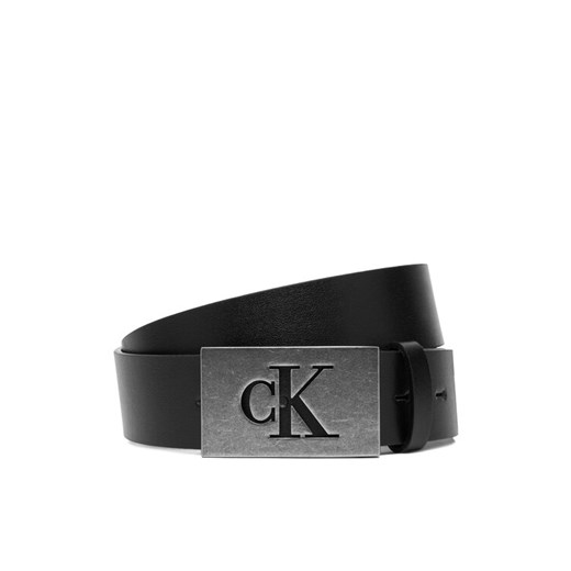 Calvin Klein Pasek Męski Ck Plaque Smooth 35Mm LV04D7043G Czarny ze sklepu MODIVO w kategorii Paski męskie - zdjęcie 187359408