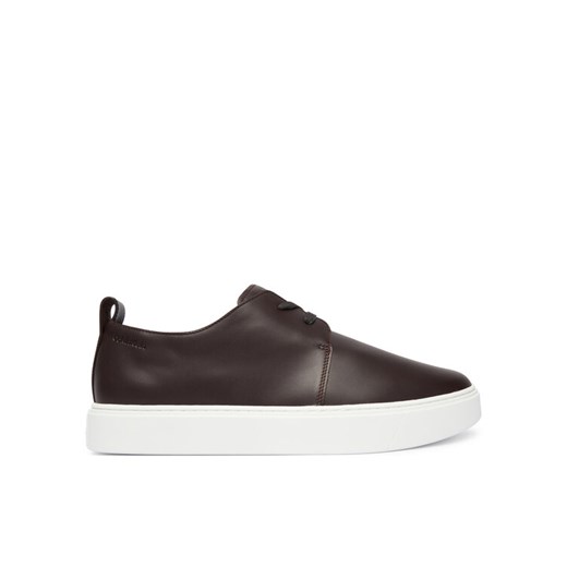 Calvin Klein Sneakersy Hybrid Clean Cup Derby Lth HM0HM02011 Bordowy ze sklepu MODIVO w kategorii Buty sportowe męskie - zdjęcie 187359479