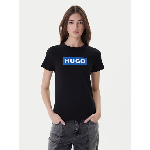 HUGO T-Shirt Classic 50510772 Czarny Regular Fit ze sklepu MODIVO w kategorii Bluzki damskie - zdjęcie 187359488