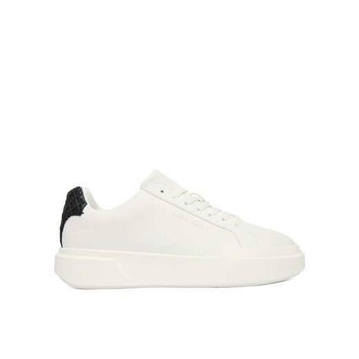 Calvin Klein Sneakersy Chunky Cupsole Laceup Lth Bt Aop YW0YW02036 Biały ze sklepu MODIVO w kategorii Buty sportowe damskie - zdjęcie 187359497