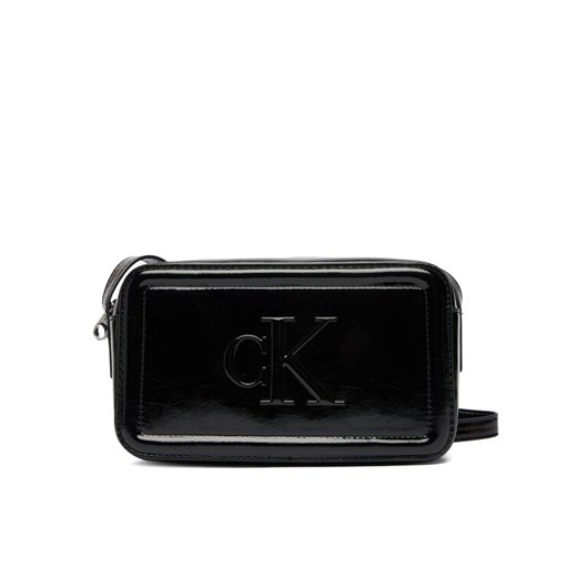 Calvin Klein Torebka Bold Ck Metallic Camera Bag LV04F3331G Czarny ze sklepu MODIVO w kategorii Listonoszki - zdjęcie 187359526