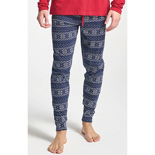 Męska piżama świąteczna z nadrukiem czerwona ALBANO, Kolor czerwono-granatowy, Rozmiar 2XL, Sorbetto ze sklepu Primodo w kategorii Piżamy męskie - zdjęcie 187360809