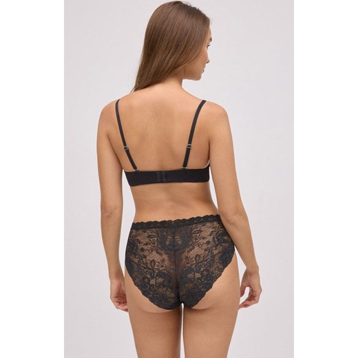 Bawełniane figi damskie z wysokim stanem i czarną koronką 19482, Kolor czarny, Rozmiar M, YSABEL MORA ze sklepu Primodo w kategorii Majtki damskie - zdjęcie 187360895