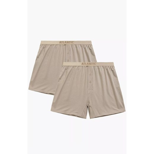Atlantic 2-pack bokserki męskie luźne 2BMB-005-BEŻOWY, Kolor beżowy, Rozmiar M, ATLANTIC ze sklepu Intymna w kategorii Majtki męskie - zdjęcie 187361208