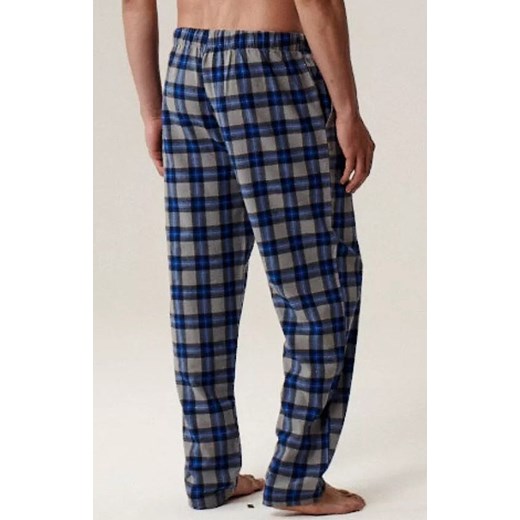 Atlantic spodnie piżamowe w kratkę NMB-045-SZARY, Kolor szary-wzór, Rozmiar L, ATLANTIC ze sklepu Intymna w kategorii Piżamy męskie - zdjęcie 187361226