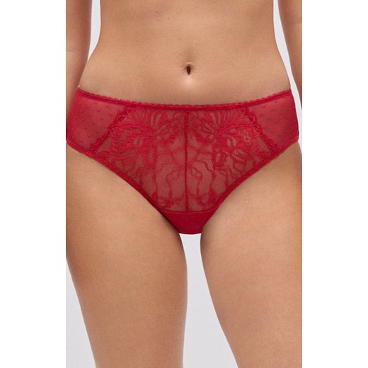 Czerwone koronkowe figi damskie midi CHRISTMAS 10798, Kolor czerwony, Rozmiar L, YSABEL MORA ze sklepu Intymna w kategorii Majtki damskie - zdjęcie 187361315