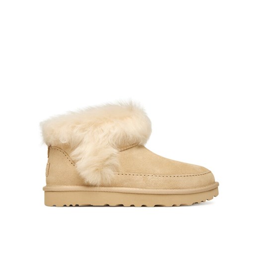 Śniegowce Ugg W Classic Ultra Mini Chalet 1173832 Beżowy ze sklepu eobuwie.pl w kategorii Śniegowce damskie - zdjęcie 187362447