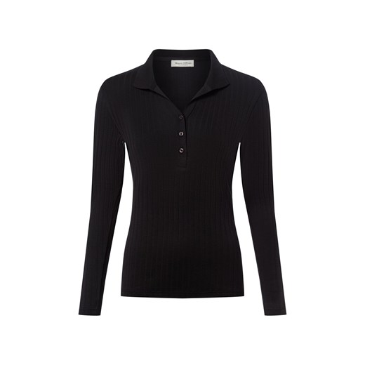 Marc O'Polo Damska koszulka polo Kobiety Bawełna granatowy jednolity ze sklepu vangraaf w kategorii Bluzki damskie - zdjęcie 187363027