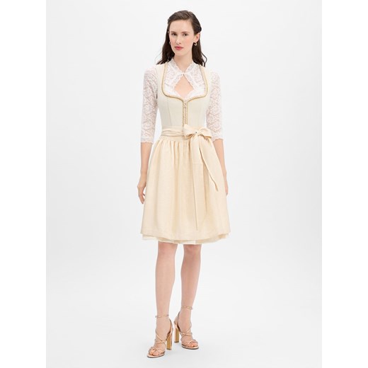 Krüger Dirndl Damski dirndl Kobiety Sztuczne włókno waniliowy jednolity ze sklepu vangraaf w kategorii Sukienki - zdjęcie 187363035