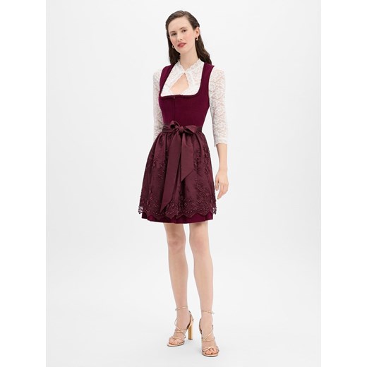 Krüger Dirndl Damski dirndl Kobiety bakłażanowy jednolity ze sklepu vangraaf w kategorii Sukienki - zdjęcie 187363036