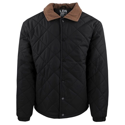 Przejściowa (Delikatnie Ocieplona) Kurtka Pikowana - Brave Soul - Czarna KUBRSAW25emmersonBLK ze sklepu JegoSzafa.pl w kategorii Kurtki męskie - zdjęcie 187363065