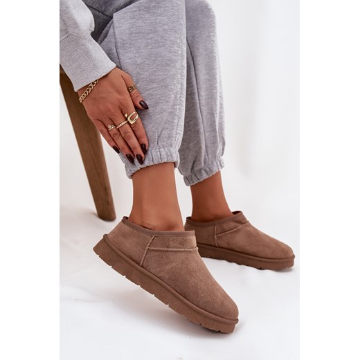 Damskie Śniegowce Ocieplane Futerkiem Brązowe Serenne ze sklepu ZAZOO w kategorii Śniegowce damskie - zdjęcie 187363138