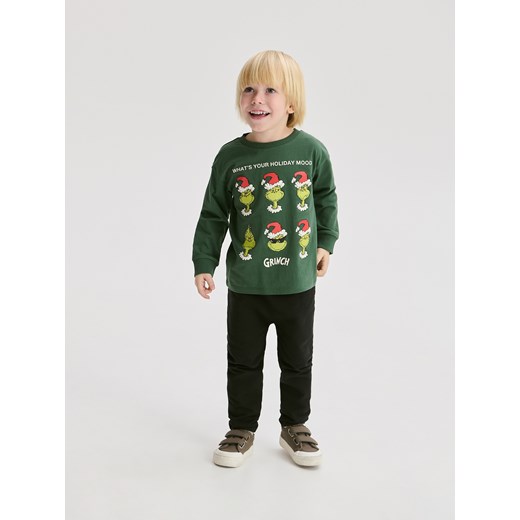 Reserved - Longsleeve Grinch - ciemnozielony Reserved 98 (2-3 lata) Reserved