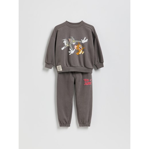 Reserved - Komplet Tom i Jerry - ciemnoszary ze sklepu Reserved w kategorii Komplety chłopięce - zdjęcie 187363445
