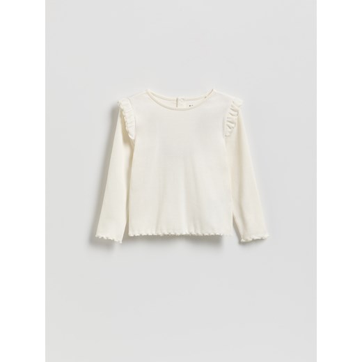 Reserved - Bluzka z falbanami - złamana biel ze sklepu Reserved w kategorii Bluzki dziewczęce - zdjęcie 187363616