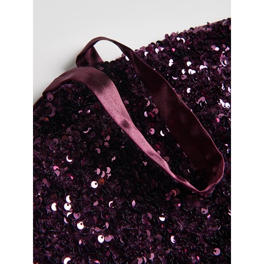 Reserved - Cekinowy top - ciemnofioletowy Reserved M Reserved