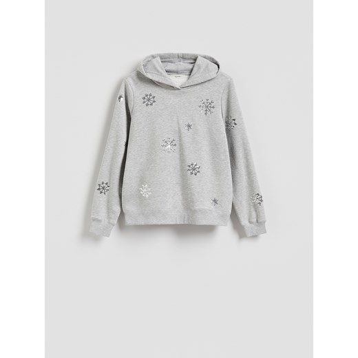 Reserved - Bluza ze świątecznym motywem - ciemnoszary ze sklepu Reserved w kategorii Bluzy damskie - zdjęcie 187363935