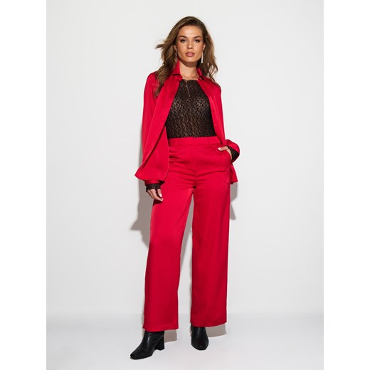 Sinsay - Spodnie wide leg - czerwony Sinsay XXL Sinsay