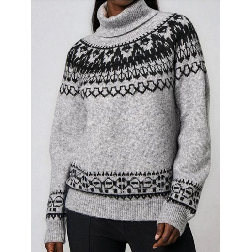 Sinsay - Sweter ze wzorem - szary ze sklepu Sinsay w kategorii Swetry damskie - zdjęcie 187364635