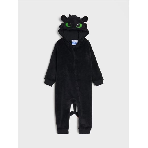 Sinsay - Pajacyk z kapturem How to Train Your Dragon - czarny ze sklepu Sinsay w kategorii Piżamy dziecięce - zdjęcie 187364639
