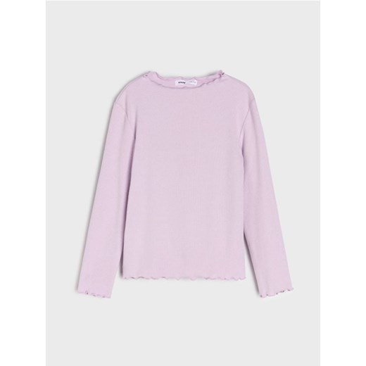 Sinsay - Prążkowana bluzka - fioletowy ze sklepu Sinsay w kategorii Bluzki dziewczęce - zdjęcie 187364645