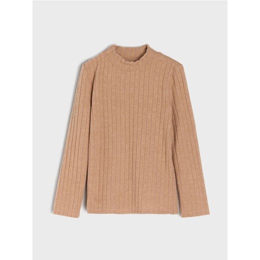 Sinsay - Prążkowany sweter - brązowy ze sklepu Sinsay w kategorii Swetry dziewczęce - zdjęcie 187364668
