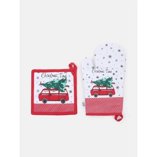 Sinsay - Rękawica i łapka kuchenna ze świątecznym motywem - wielobarwny ze sklepu Sinsay w kategorii Fartuchy kuchenne - zdjęcie 187364679