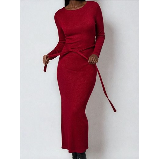 Sinsay - Sukienka maxi dresowa - czerwony ze sklepu Sinsay w kategorii Sukienki - zdjęcie 187364689