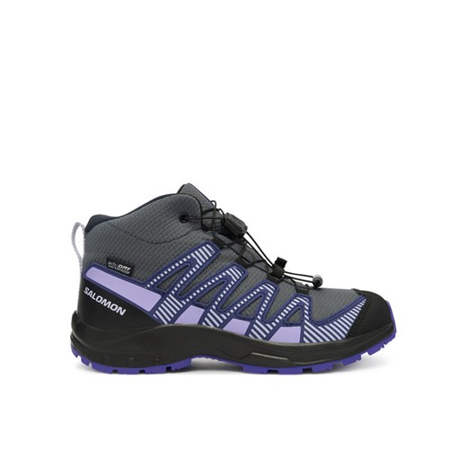 Trekkingi Salomon Xa Pro V8 Mid Waterproof L47857300 Szary ze sklepu eobuwie.pl w kategorii Buty sportowe damskie - zdjęcie 187364739