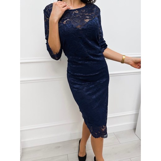Granatowa Koronkowa Sukienka Modnakiecka.pl 46 ModnaKiecka.pl