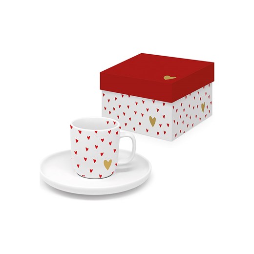 ppd Filiżanka &quot;Little Hearts&quot; w kolorze czerwono-białym do espresso - 100 ml ze sklepu Limango Polska w kategorii Dzbanki i zaparzacze - zdjęcie 187367535