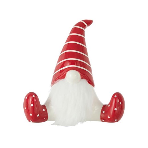 J Line Figurka dekoracyjna w kolorze biało-czerwonym - 19,5 x 19 x 10,5 cm ze sklepu Limango Polska w kategorii Dekoracje - zdjęcie 187367608