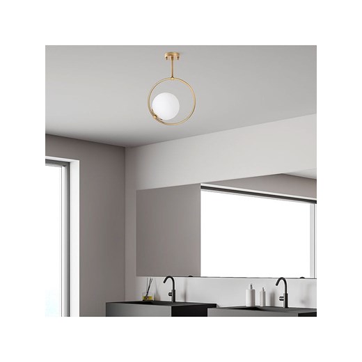 Opviq Lampa sufitowa w kolorze złoto-białym - 26 x 39 cm ze sklepu Limango Polska w kategorii Oświetlenie - zdjęcie 187367659