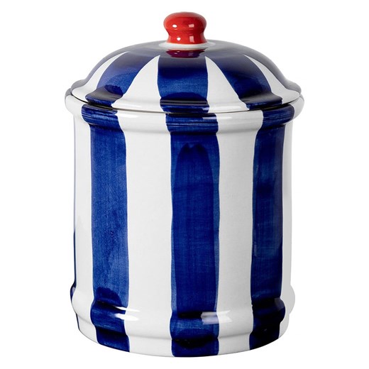 Really Nice Things Pojemnik &quot;Bonnie&quot; w kolorze niebiesko-białym - wys. 20 x Ø 15 cm ze sklepu Limango Polska w kategorii Pojemniki kuchenne - zdjęcie 187367805